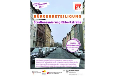 Bürgerbeteiligung zur Umgestaltung der Ekbertstraße