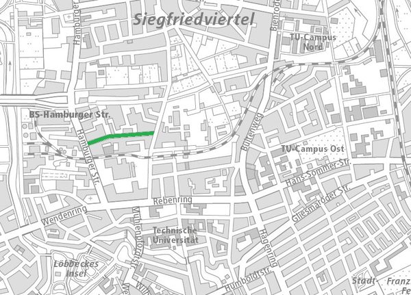 Die Ludwigstraße im Nördlichen Ringgebiet (1 : 40.000) (Wird bei Klick vergrößert)