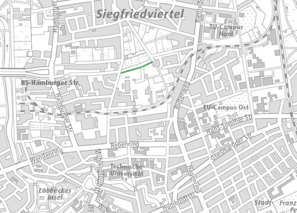 Die Mitgaustraße im Nördlichen Ringgebiet (1 : 40.000) (Wird bei Klick vergrößert)