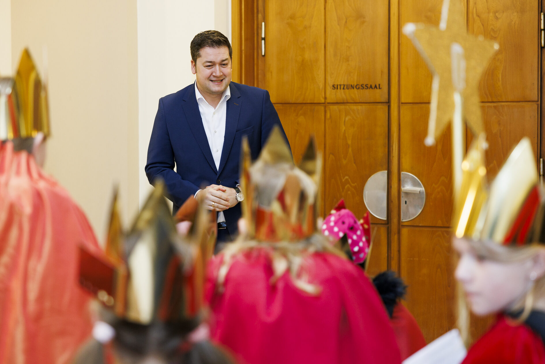 Sternsinger im Rathaus (Wird bei Klick vergrößert)