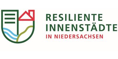 Das Bild zeigt das Logo des Förderprogramms Resiliente Innenstädte