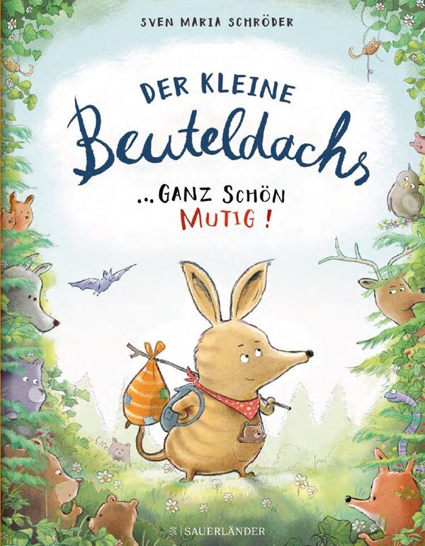 Der kleine Beuteldachs ... ganz schön mutig (Wird bei Klick vergrößert)