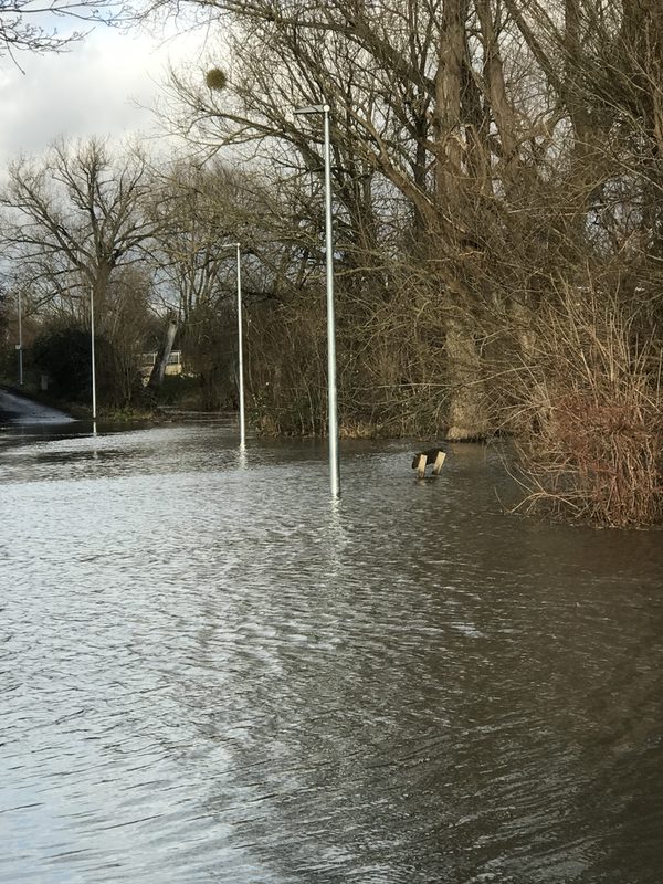 Überfluteter Bereich in Braunschweig (Wird bei Klick vergrößert)