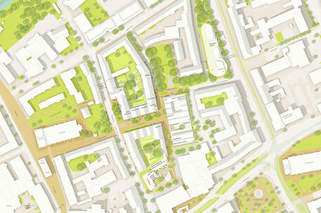 Stadträumliches Konzept M 1:1000 3. Preis - Beitrag 1013