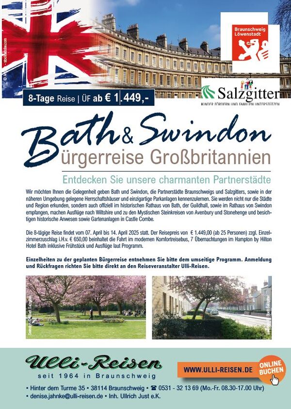 Bürgerreise nach Bath und Swindon (Wird bei Klick vergrößert)