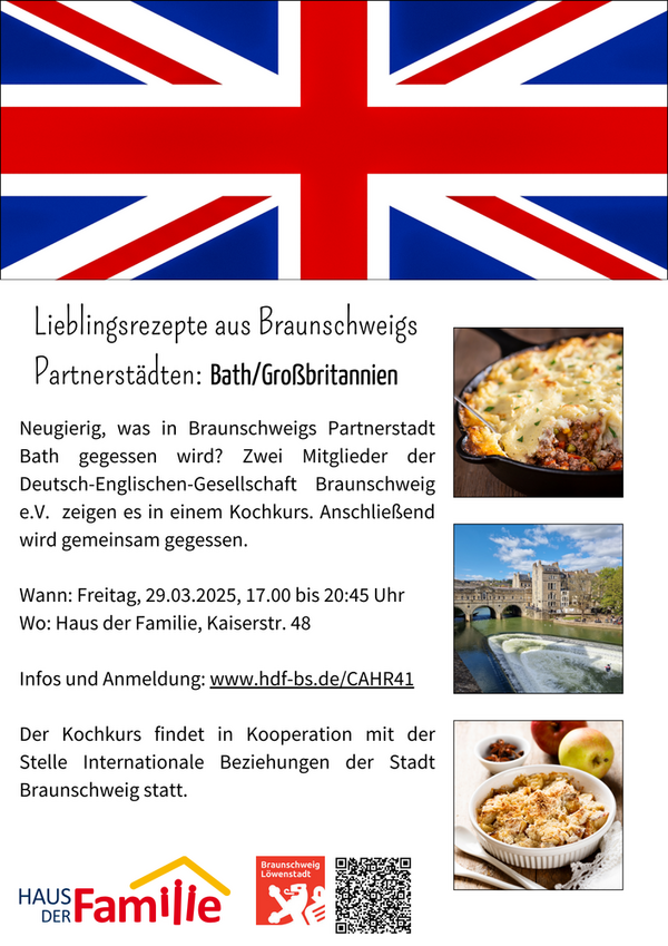 Lieblingsrezepte aus den Partnerstädten - Bath/Großbritannien (Wird bei Klick vergrößert)