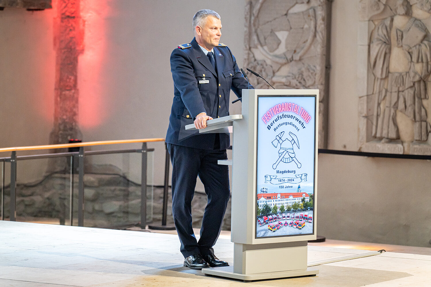 Frank Mehr, Leiter der Berufsfeuerwehr Magdeburg. (Wird bei Klick vergrößert)