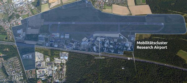 Luftbild Mobilitätscluster Research Airport (Wird bei Klick vergrößert)