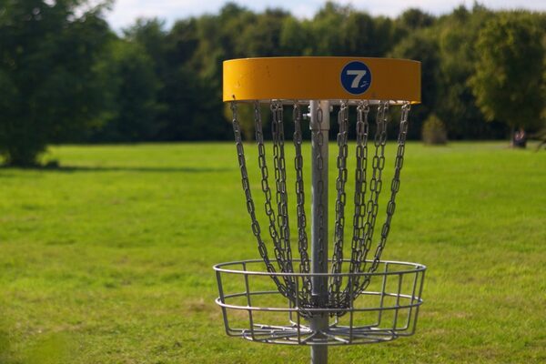 Discolf-Korb im Westpark. (Wird bei Klick vergrößert)