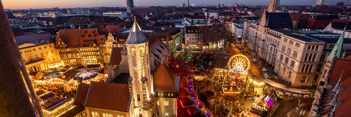 Weihnachtsmarkt Braunschweig vom Dom aus