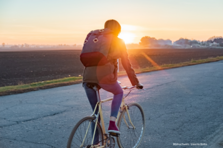 Radfahren Sonnenuntergang