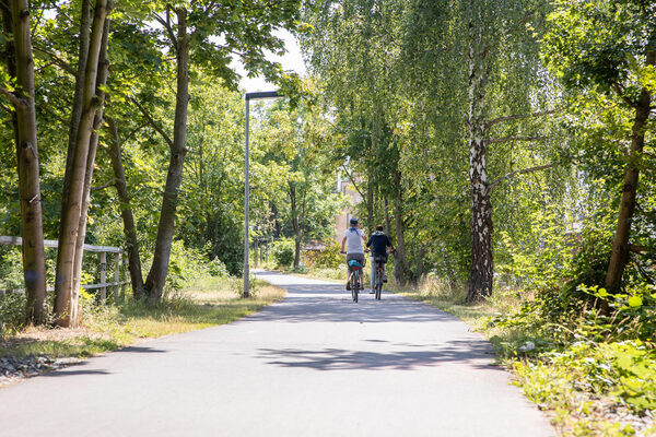 Zwei Fahrradfahrer auf dem Ringgleis (Wird bei Klick vergrößert)